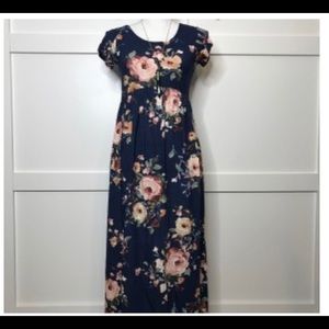 Navy Floral Maxi size small